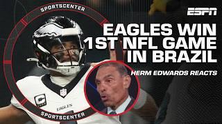 Eagles win FIRST NFL GAME IN BRAZIL  Saquon Barkley was 'FABULOUS' - Herm Edwards | SportsCenter