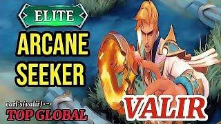 Gameplay Valir "ARCANE SEEKER" New Elite Skin!! [ Top  Global Valir ]  carl's(valir)•~•- MLBB