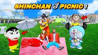 SHINCHAN  DORAEMON HOLIDAY PICNIC  IN GTAV - IN TELUGU