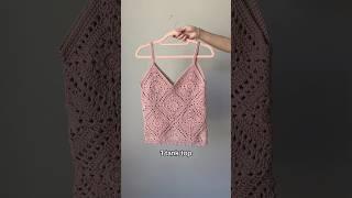 My pretty pink tank top  This one uses the new “Local Grown Cotton”  #grannysquare #crochettop