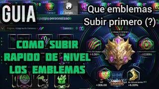 COMO SUBIR RÁPIDO LOS EMBLEMAS MOBILE LEGENDS