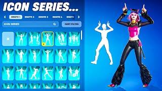 ALL FORTNITE ICON SERIES & NEW TIKTOK EMOTES! #13