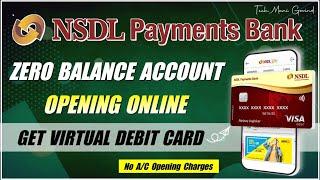 NSDL Payment Bank Zero Balance Account Opening Online | NSDL Payments Bank | Bank Account Online