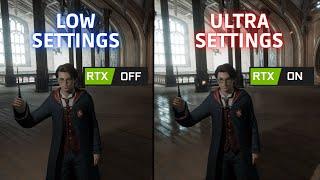 Hogwarts Legacy - Low vs Ultra Settings Graphics / Performance Comparison | RTX 4090 | 4K