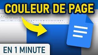 Changer la couleur d'une page sur Google Docs