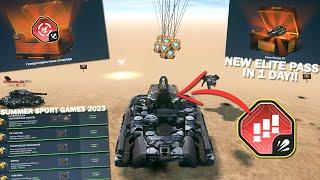 Tanki Online - NEW ELITE PASS IN 1 DAY?! | NEW GAUSS AUGMENT + ISIDA GT | SUMMER SPORT GAMES 2023