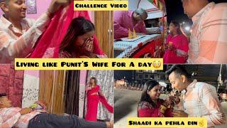 Challenge|Living Like Punit’S Wife|Public Reaction|Gaav ki ladki Kese rahegi Shehar ne