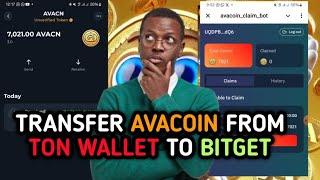 How TO Transfer Avacoin Token From Tonkeeper to Bitget