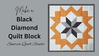 Black Diamond  Quilt Block