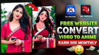 Free Website Convert video to Anime & EARN 30K MONTHLY || How To Convert Any Video To  Anime & Earn