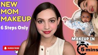 New Mom Makeup | 6 Steps Only | Without using Makeup Brush | Happy Women's Day