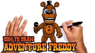 How to Draw Adventure Freddy | FNAF World