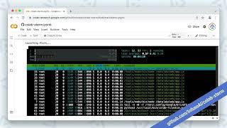 Run a full TTY Terminal in Google Colab's free tier