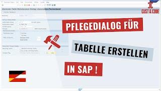 Pflegedialog für eine Tabelle erstellen - in SAP [deutsch]