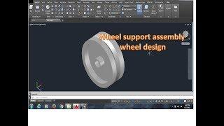 How To Draw A Wheel Support Assembly  Wheel part in autocad