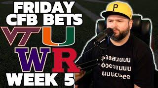 Friday College Football Picks With Kyle Kirms | Week 5 CFB Bets September 27