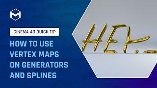 #C4DQuickTip 68: How to use vertex maps on generators and splines in Cinema 4D