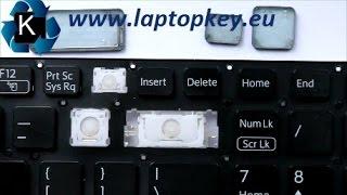 Anleitung wie Reparieren Einbauen Montieren einzelne Taste in Tastatur SONY VAIO VPC-F21 VPC-F22