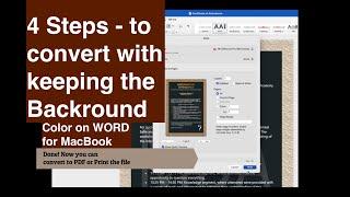 How to convert Word to PDF without losing background Color on MacBook Pro/Air