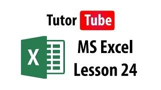 MS Excel Tutorial - Lesson 24 - Font styles and effects