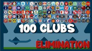 The 99 Times Eliminations - 100 Clubs Elimination Marble Race in Algodoo