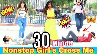 Nonstop 30 Minute Girl's Cross Me With Their Shoes || Ketan K Prank