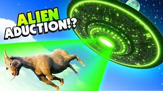 Driving an ALIEN SPACESHIP And Abducting Humans in Goat Simulator 3