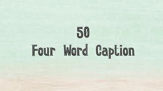 50 Caption For  Facebook profile picture | Four word caption | Captions For Instagram