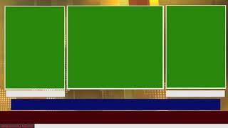 Three windows news green screen