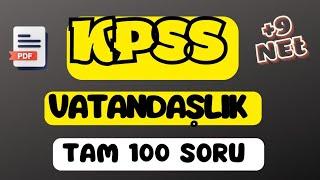 KPSS VATANDAŞLIK FULL TEKRAR /ÖZEL 100 SORU ÇÖZÜMÜ