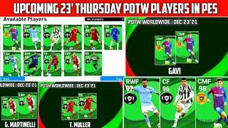 Upcoming 23' December Thursday Potw Players In Pes 2021 Mobile || New Potw Player In Pes 2021 Mobile