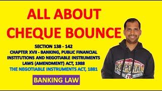 All about Cheque Bounce | Section 138 to 142 of Negotiable Instrument Act with complete details