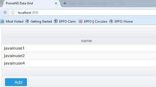 PrimeNG Tutorial-DataTable Implementation example