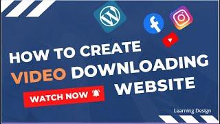 Create Facebook & Instagram Video Downloader Website | Make Video Downloader Website in WordPress