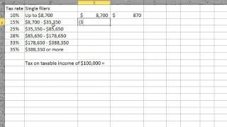 Using tax brackets to calculate tax