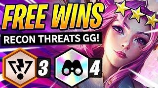 ABUSE This RECON THREAT Strategy For FREE WINS!! l Teamfight Tactics TFT Ranked 13.1B