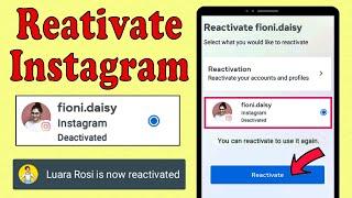 How to reactivate instagram account 2023 after temporarily deactivated || restore disabled Instagram