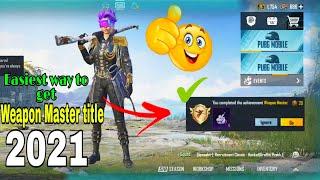 #Weaponmaster_title Easiest Method to Get Weapon Master Title || Tips and tricks Pubg Mobile