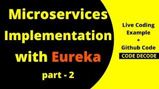 Microservices Tutorial example using Spring boot with Eureka |Microservices Spring boot Eureka