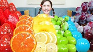 알록달록   얼린과일 직접 만든 탕후루 먹방  Frozen Fruits Candied Tanghulu Dessert Eatingshow Mukbang ASMR Ssoyoung
