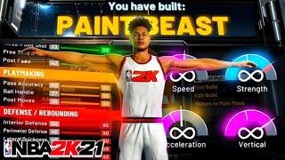 *NEW* OVERPOWERED PAINT BEAST BUILD in NBA 2K21 CURRENT GEN! BEST REP BUILD w/ 60+ BADGES NBA 2K21!