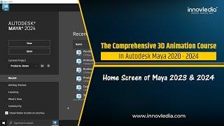 Maya Course | How to use the Home Screen and hide the Home button in Maya 2023 and 2024