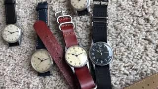 WWII British Military 6B/159 & HS8 watches - RAF & Royal Navy