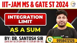 GATE STATISTICS 2025 | Integration Limit as a sum | Dr. Santosh Sir | Mathstats