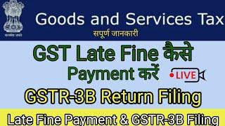 How to GST Late Fine Payment | GSTR-3B Return Filing Process with Late Fee | How to GST Return File