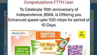 BHARATFIBRE AMRIT UTSAV IN TAMIL | BSNL 100 MBPS FREE DATA IN TAMIL | BSNL FIBRE FREE UPGRADE