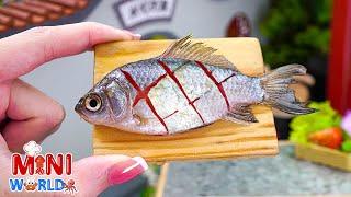 Catch Mini Fish  | The Best Chinese Steamed Fish Head With Red Peppers ️ |  By Mini World Cooking