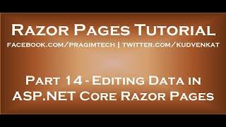 Editing data in asp net core razor pages