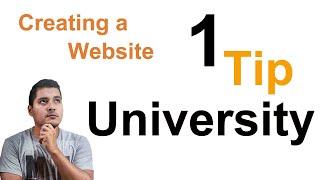 Creating a Website – 1 Tip University