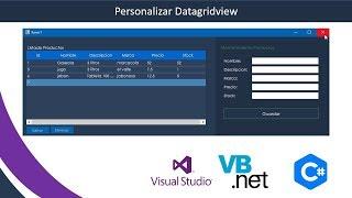 Customize DataGridView - VS, C #, VB (Change color and size of header, column, rows, cells)